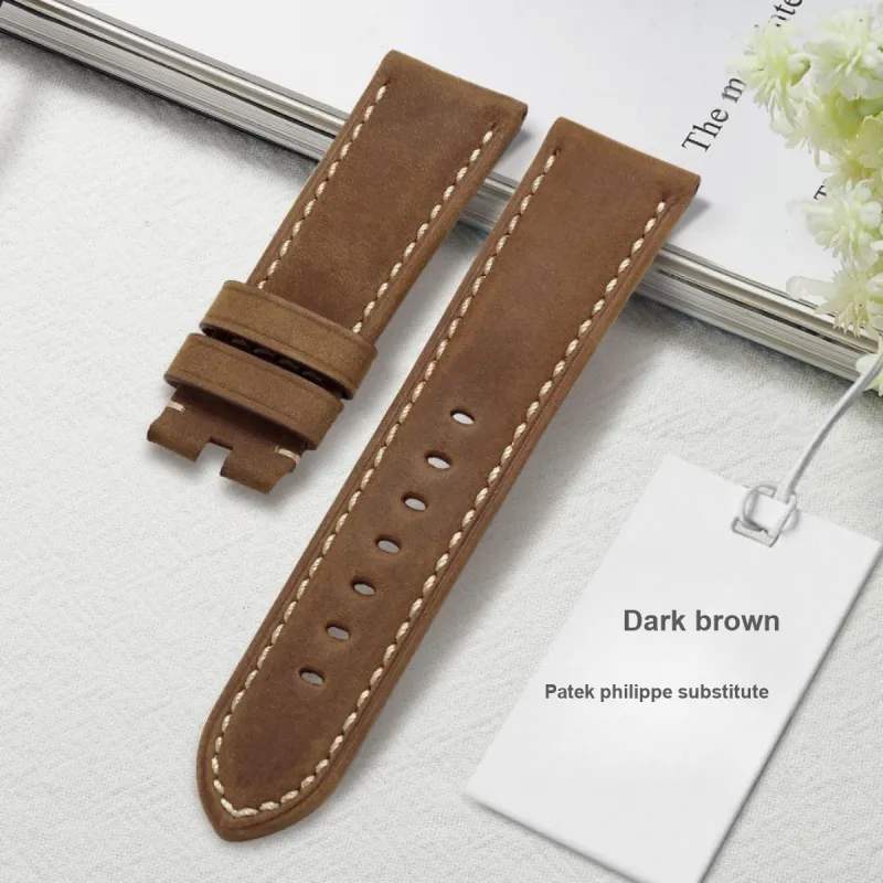 ZHISHENG Compatibility With Panerai Watch Band 24/26mm Universal Interface Width Genuine Leather Material-1