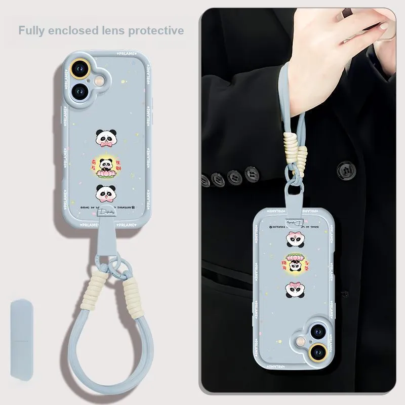 Sen Dog Silicone Material With Lanyard Backpack Style Phone Cases Compatible With Apple 16 Pro Max/Pro/Plus/15/14/13-35