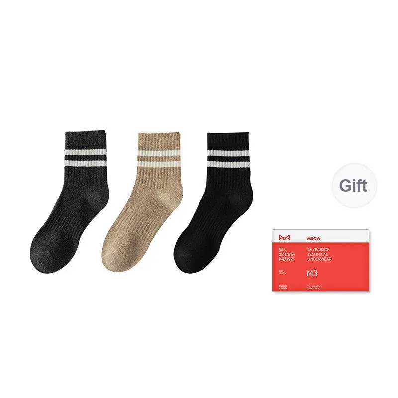 MIIOW Mid Calf Socks Women's 3 Pack-22