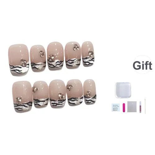 A Few More Cute Индивидуальный Hot Girl False Nail Короткий LADDER Прозрачный Nude