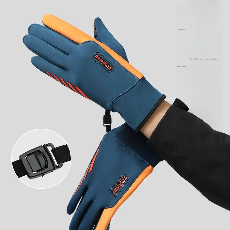 NANJIREN Thickened Warm Gloves Men's-5