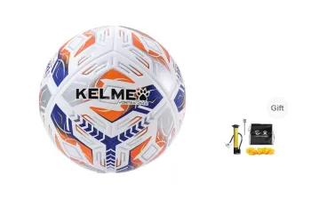 KELME Size 5 Soccer PU Seamless Thermal bonding Unisex White Orange