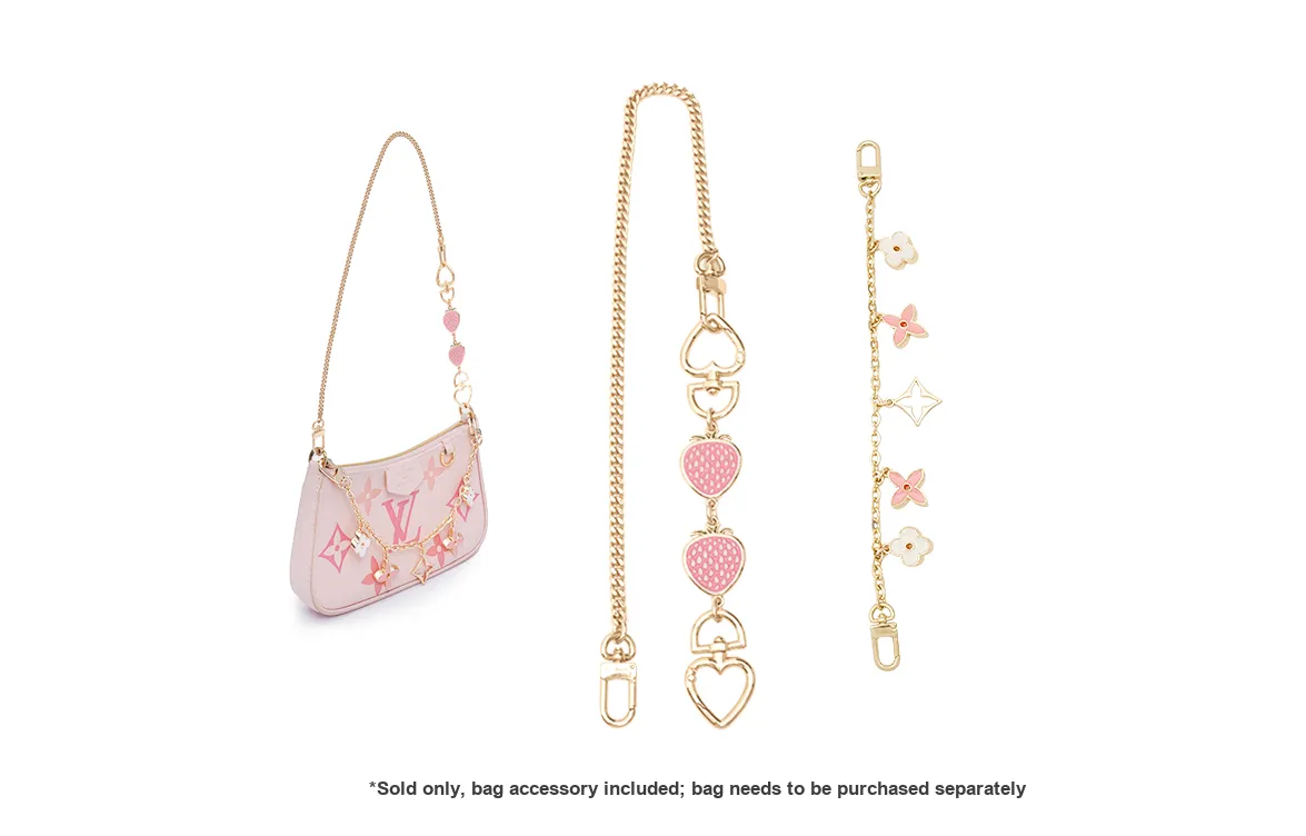 Lan Bao Fan Metal Shoulder Bag With Strap Unisex Cherry Blossom Pink