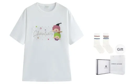 Charlie Luciano T Shirts Unisex White Box+Socks