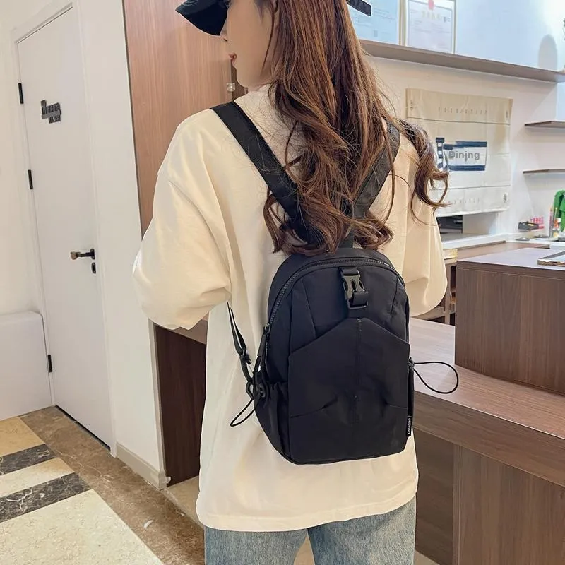 Yalu Nylon Backpack Regular Women's Black/Yellow/Khaki/Army Green/Blue-1