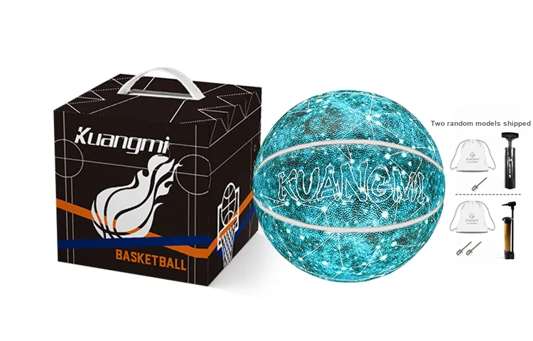 Kuangmi Shining Constellation Series PU Basketball Green Size 7 Ball Training Unisex-7