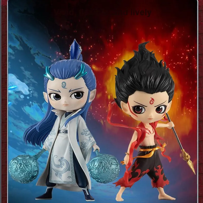 BANDAI Demon Child Descends, Ne Zha, Ao Bing Chibi Figures 14cm-2