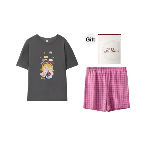 Red Beans At Home Пижама Набор Женский Gift Box Set Темно-Серый