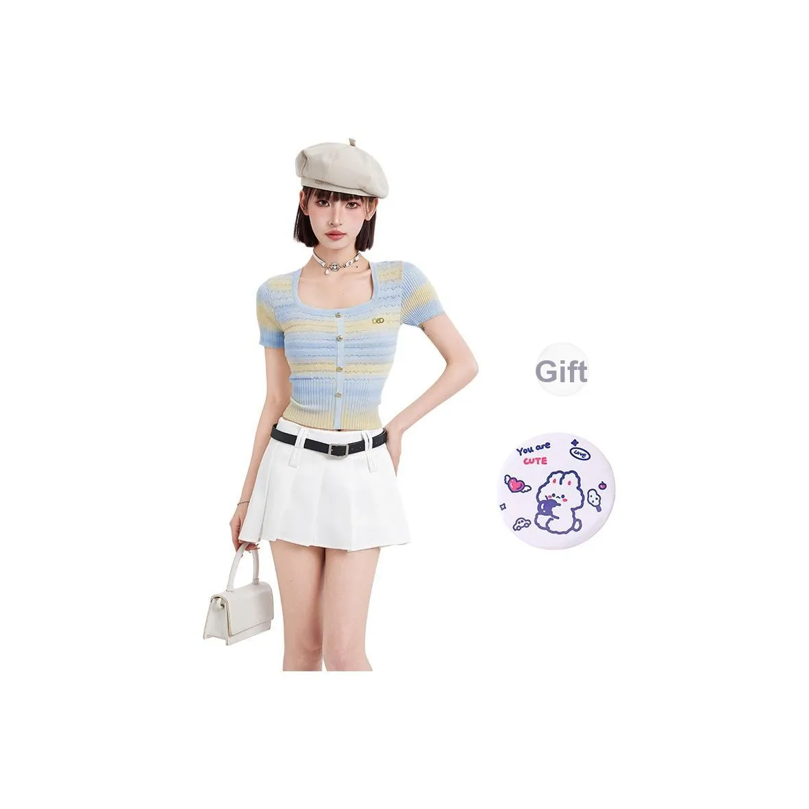 EVPGB T-рубашка Женская Желтая Синяя