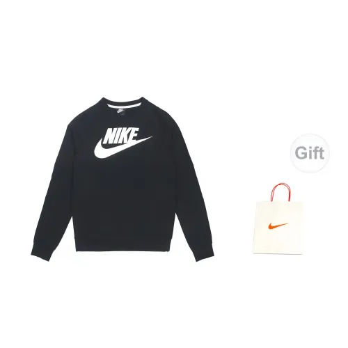 Nike Sweatshirts Men Black Sweatshirts+Gift Bag