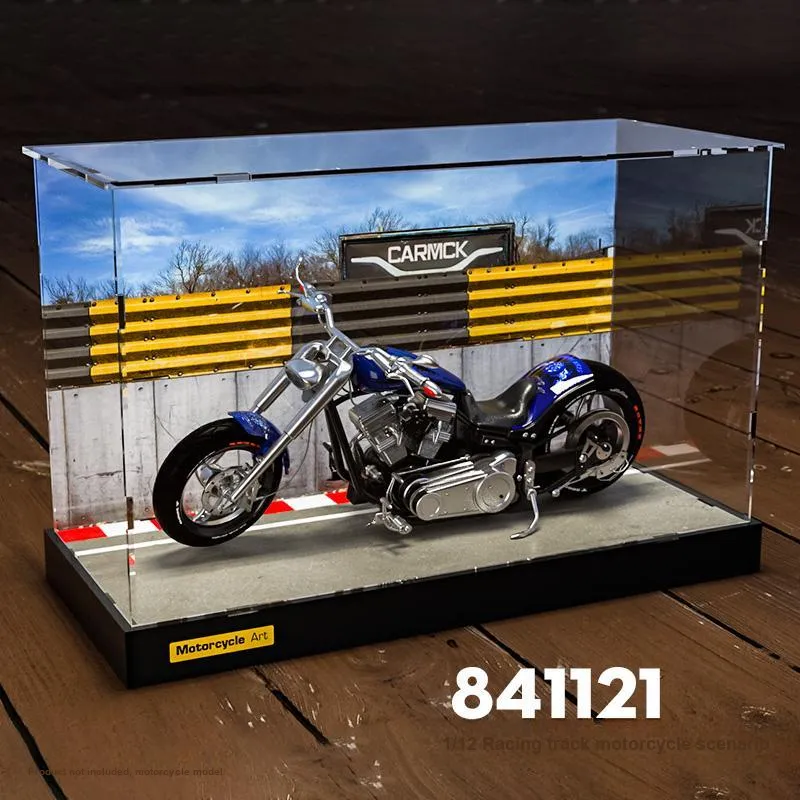 CARMCK 1 12 Motorcycle Hobby Model Shown Scenario Acrylic Base Acrylic Cover Kawasaki H2R Model Accessories-16