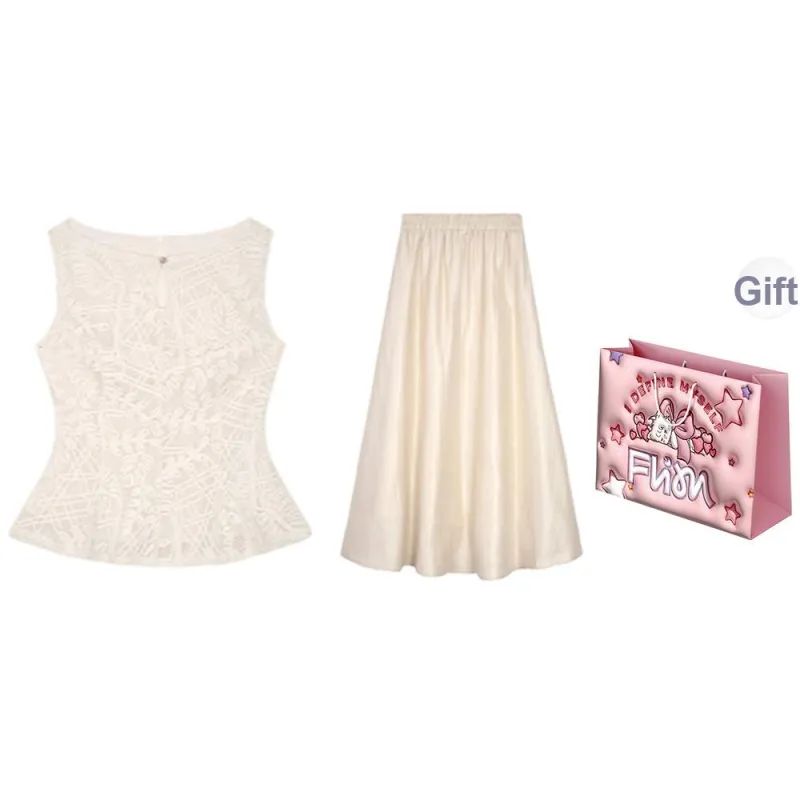 FLIM Two Piece Skirt Sets Women's-0