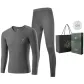 Men's V-Neck Clothing Sets (Dark Heather Gray) 100% cotton, Skin-Friendly, and Antibacterial (Grade 3A)