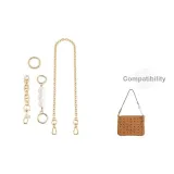 Yellow MCM Smaller Bag Underarm Modified Set (47cm Copper Chain+Pearl+Pig Nose)