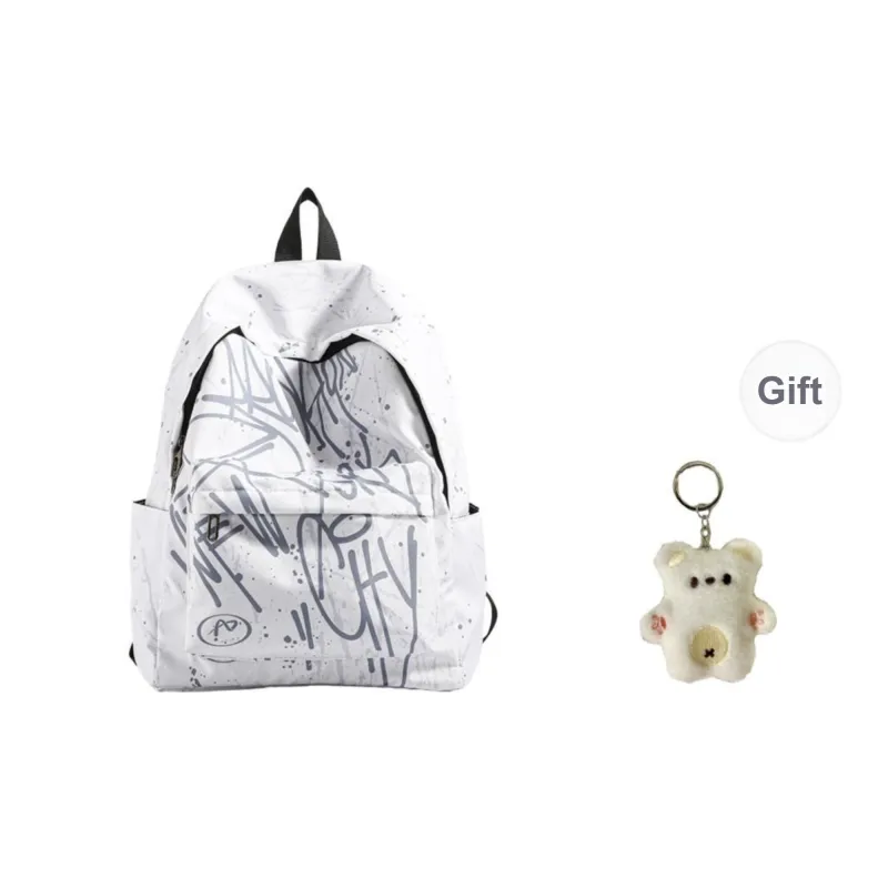 URBAN FOREST Nylon Backpack Unisex Blue/Gray/Pink-5