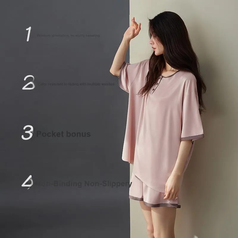 Xuan Liang Pajama Set Women's Champagne Pink-3
