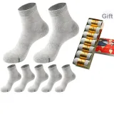 Men's Crew Socks 7-Pack Gift Box Set (7-Pack Gray)