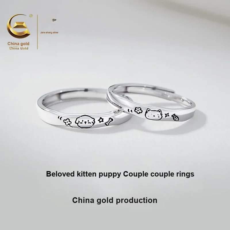 ZSY S925 Ring Couple Rings Unisex-1