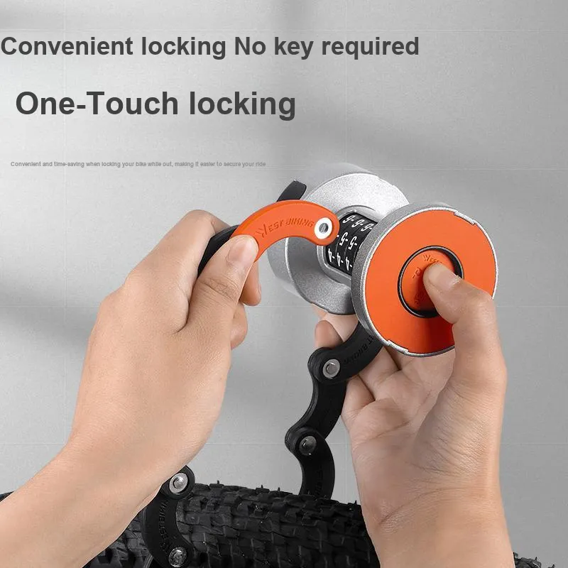 WEST BIKING Bicycle Locks Anti Pry Water Resistant Anti Rust Protective Folding Lock-15