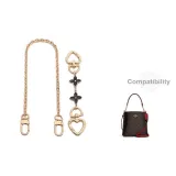 Black Four-Leaf Clover Heart Clasp 15cm+Decorative Chain 40cm