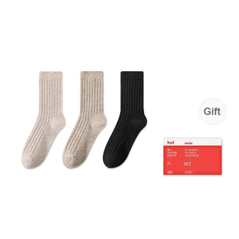MIIOW Trend Party Series Mid Calf Socks Women's Box Of 3 Pairs-1