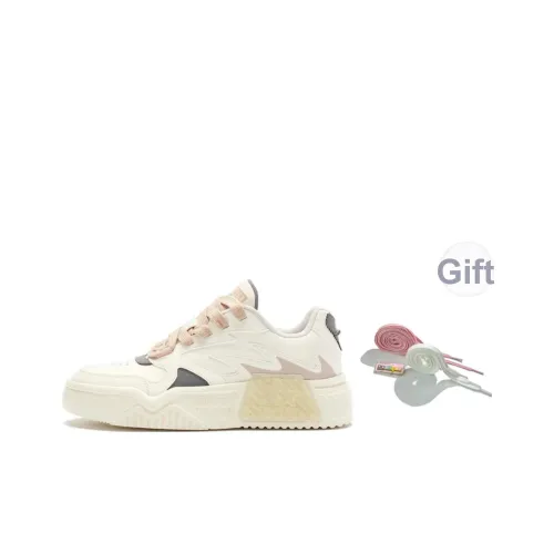 STARTER Амортизация Покрытие И Устойчивость к Износу Низкий Топ Скейтборд Кроссовки Женские Экрю