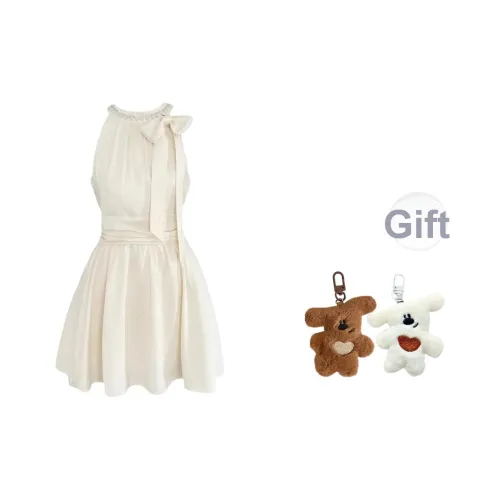 FTXW Абрикос Женские Платья без рукавов