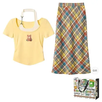 ZVJH Two Piece Skirt Sets Women's