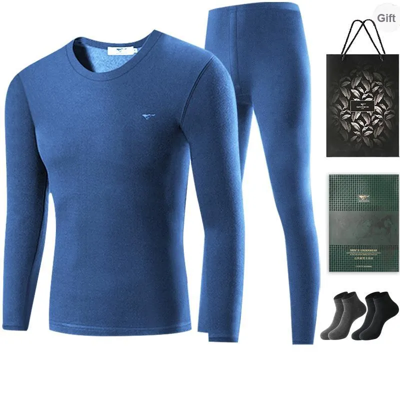 SEPTWOLVES Thermal Set Fall And Winter Men's Gift Box Set+Shopping Bag-24