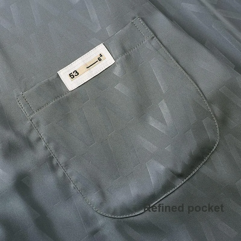 JINXU Pajama Set Men's Dark Gray-3