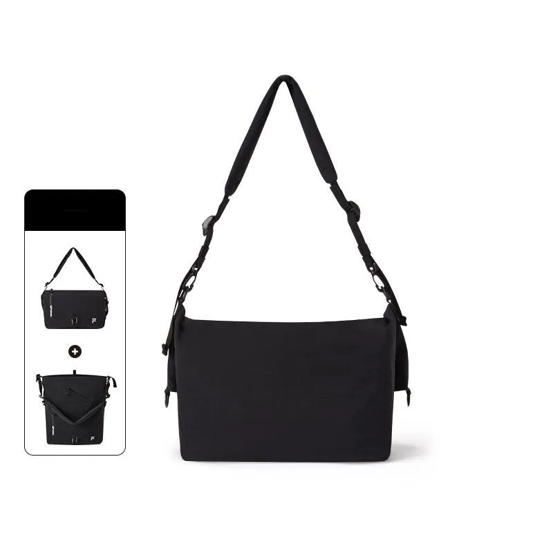 FILA FUSION Fabric Shoulder Bag Unisex Pitch Black BK-2