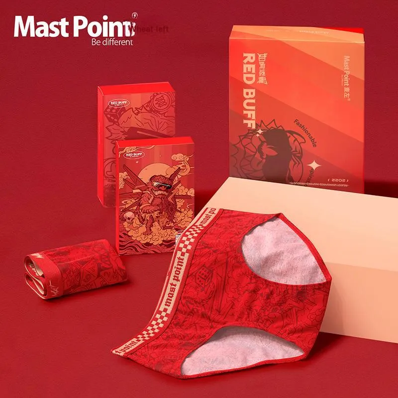 Mast Point Briefs Underpants Women's Gift Box Set Lucky Red-2