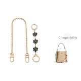 Black Camellia Round Buckle 15cm+Decorative Chain 40cm