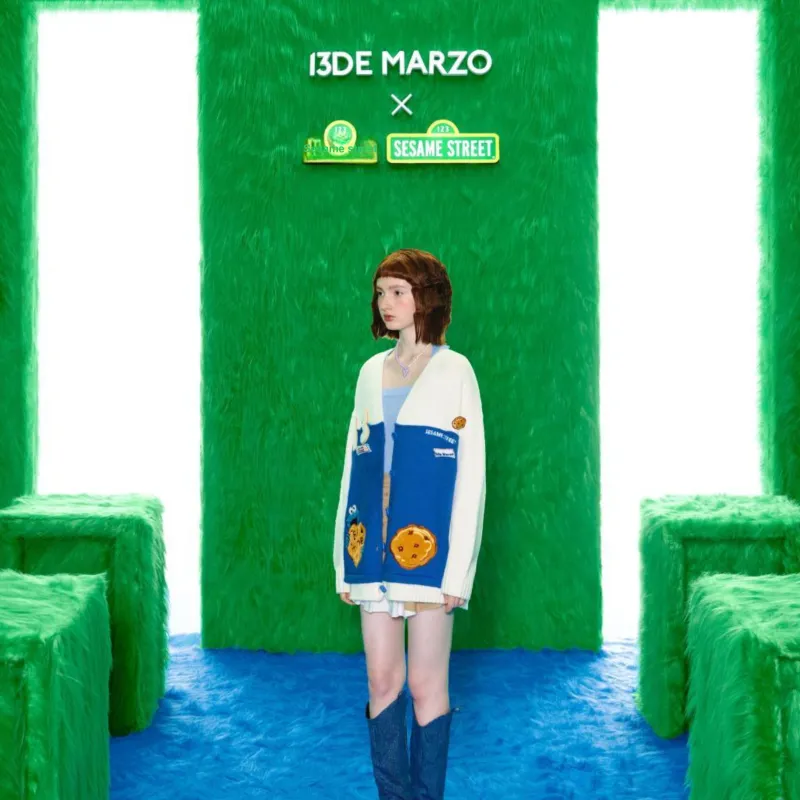 13 DEMARZO x Sesame Street Knitwear Unisex White-4