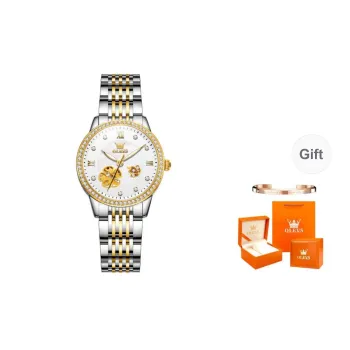 OLEVS Mechanical Movement Stainless Steel Watchband Watch Women's Watch White Dial
