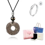 Amber-Chinese Auspicious Animal Peaceful Buckle Necklace[Civokivo Dreamy Love Story]