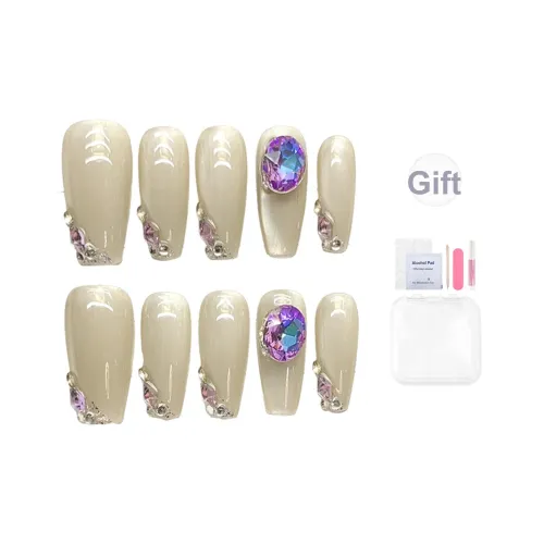 Yun Yue Joe Purple Elf Ручной Свет Therapy False Nail Средний LADDER Синий Градиентный Flashing