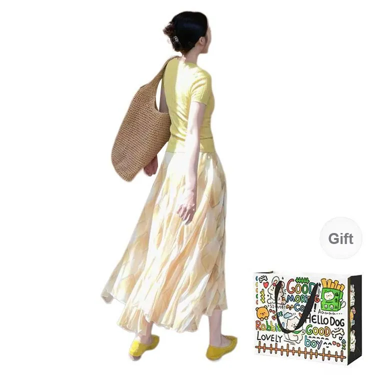 ZVJH Two Piece Skirt Sets Women's-1