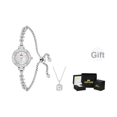 LIBER AEDON Наручные часы Кварцевый механизм Сплав Ремешок Мать жемчуга Циферблат часов Женские часы Романтическая коробка