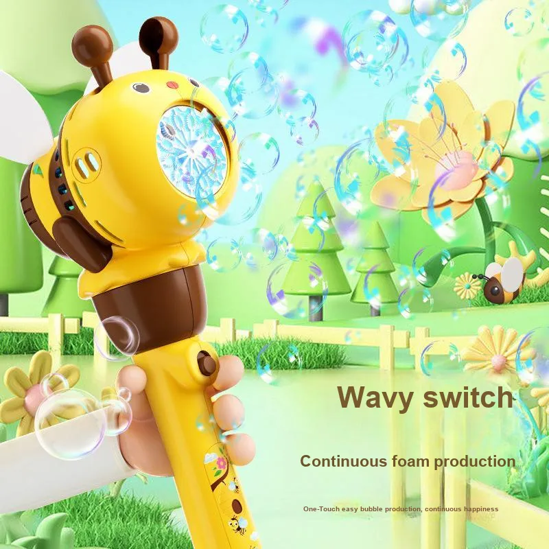 JOY FUER Cute Bee Wand Electric Multi Strand Large Capacity Automatic Bubble Machines-18