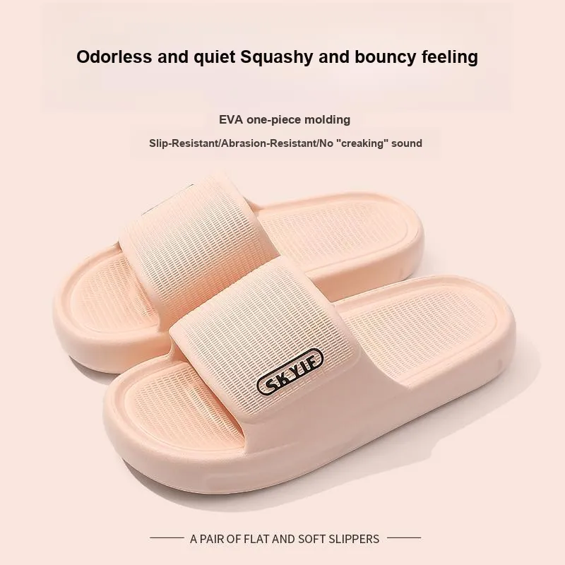Foot Recreation Summer Home Indoor Comfortable Slip Resistant Bathroom Quiet EVA Slippers, Home Slippers, Unisex-31
