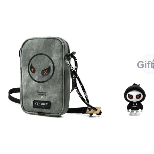 Venque Полиэстер Чехол для телефона Маленькая квадратная сумка Сумка через плечо Обычный Унисекс Серый