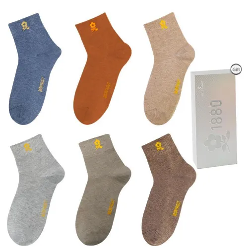 Montagut Knee High Socks Men's Gift Box Of 6 Doubles