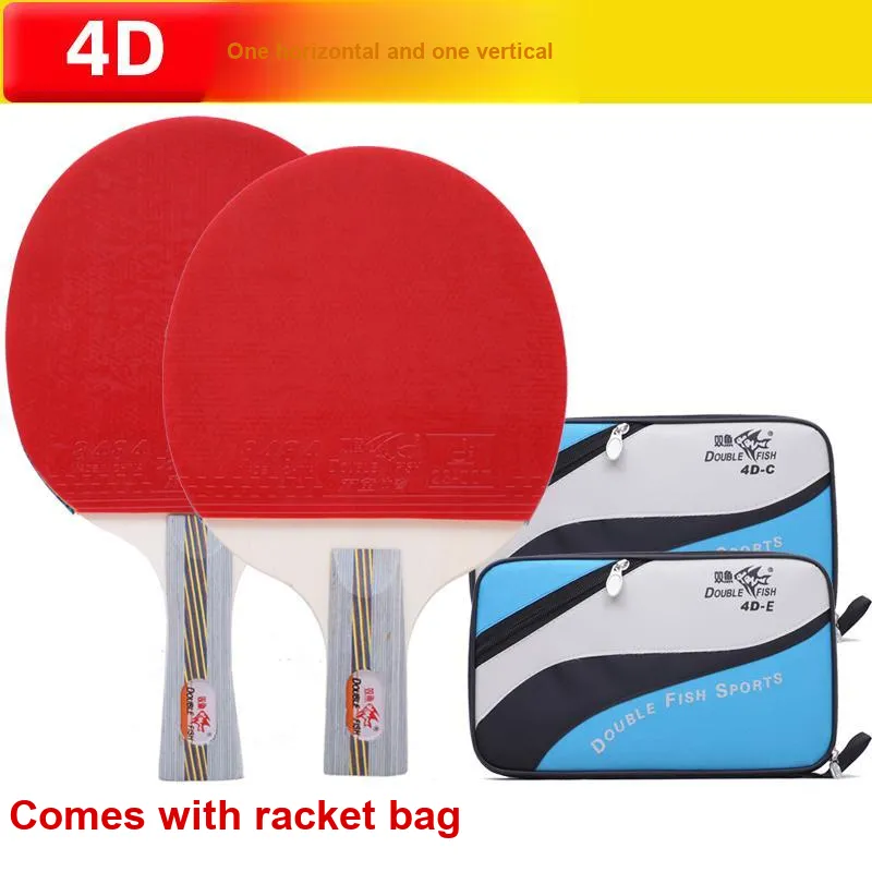 DOUBLEFISH Ping Pong Paddles Unisex Pure Wood Red-5