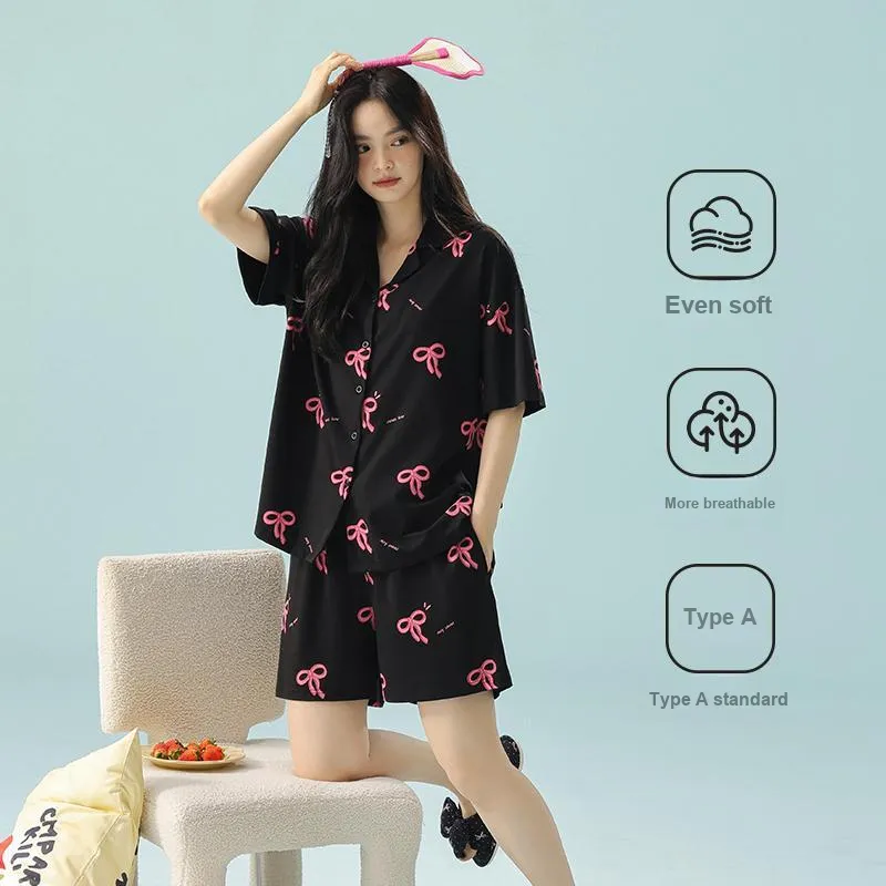 XIAFENYAN Pajama Set Women's Black-3