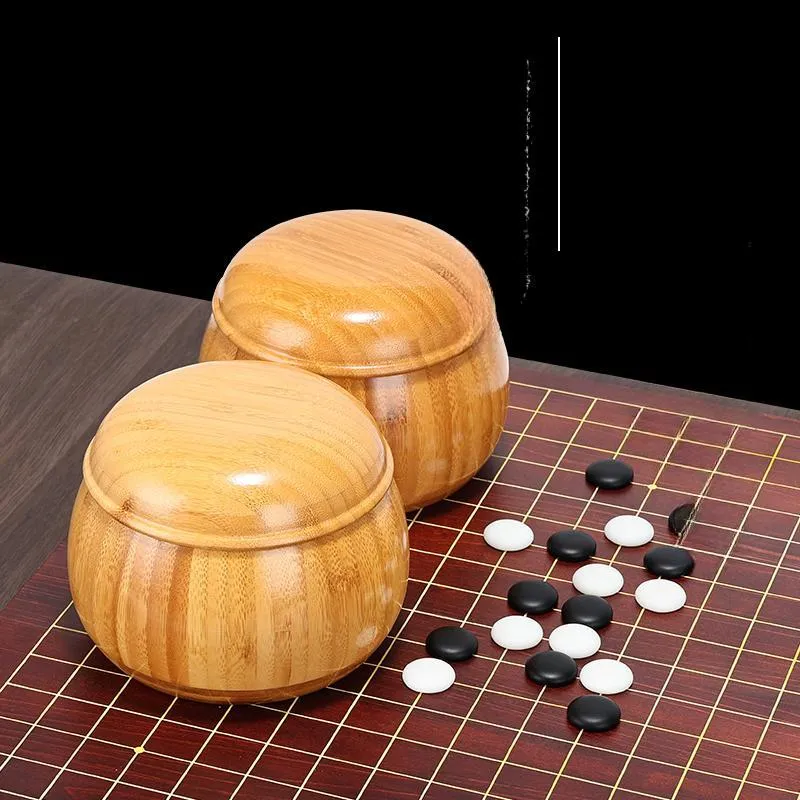 Imono Go Board Double Sided Beginner Set Genuine Yunzi Black White Chinese Chess 2 in 1 Solid Wood Board Games-7
