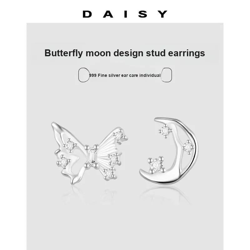 Daisy Dream 999 Fine Silver Stud Earrings Women's-4
