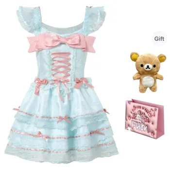 FLIM Lolita Dresses Women's Grass Green Bear Box