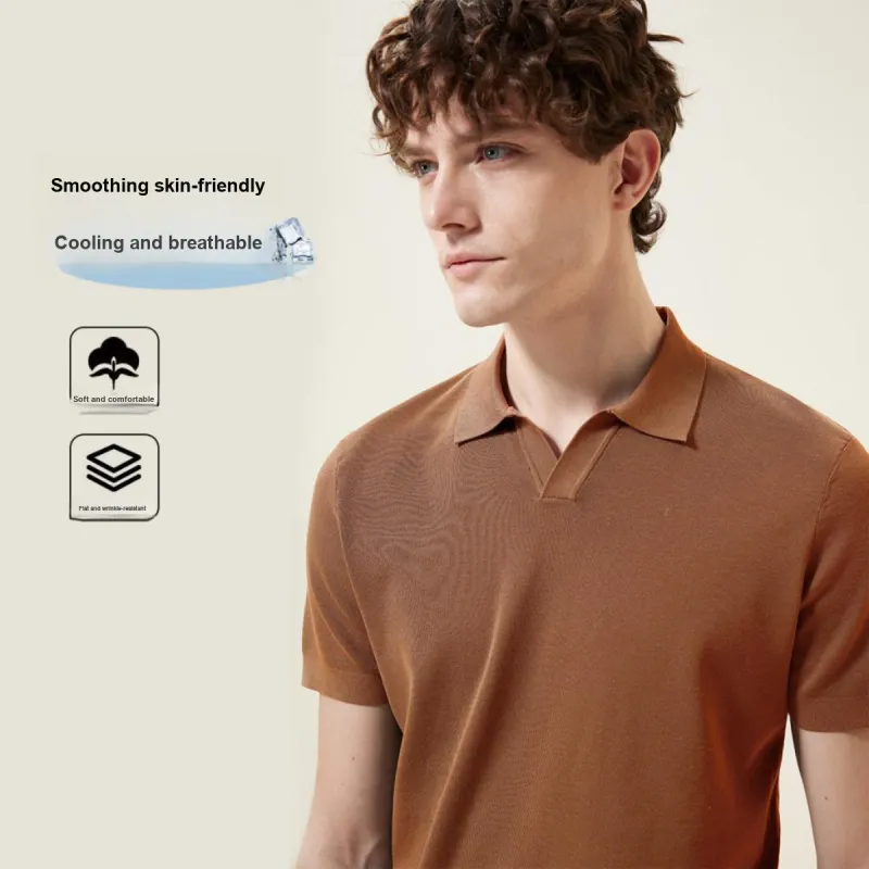 Red bean Polo Shirts Men-11