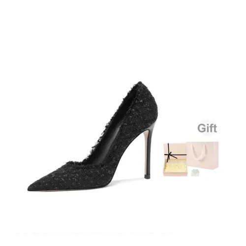 Xingdiman Низкий каблук Высокий каблук Женский Черный Набор в подарочной коробке